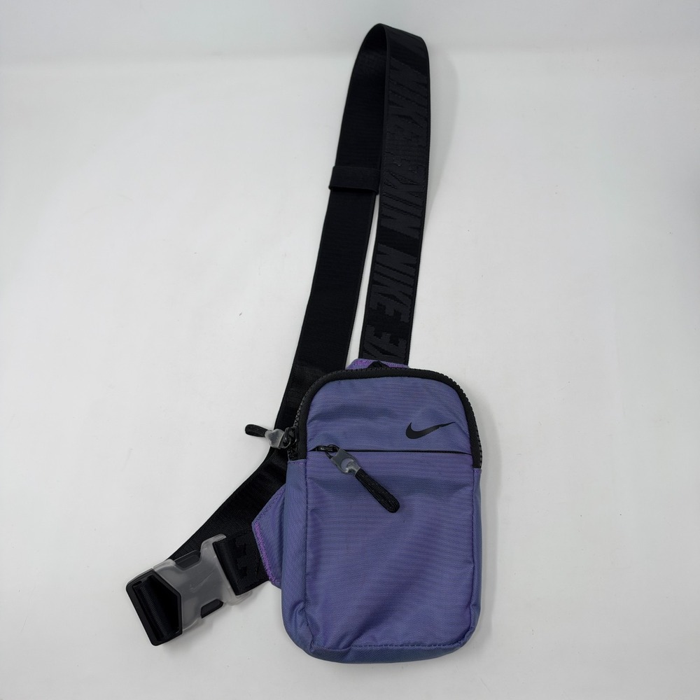 Nike Adjustable Crossbody Shoulder Bag Black and Purple Small